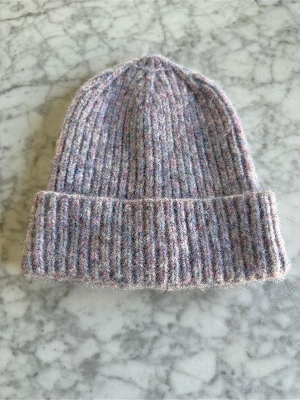 Anthropologie Cuffed Knit Beanie in Heathered Lavender